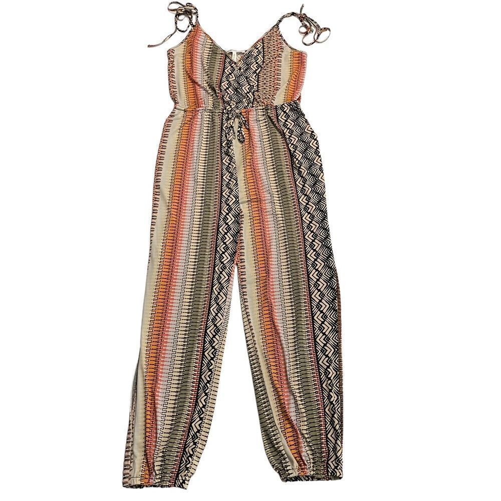 BCBGeneration‎ Tribal/ Aztec Print Multicolor Stretchy Jumpsuit size small